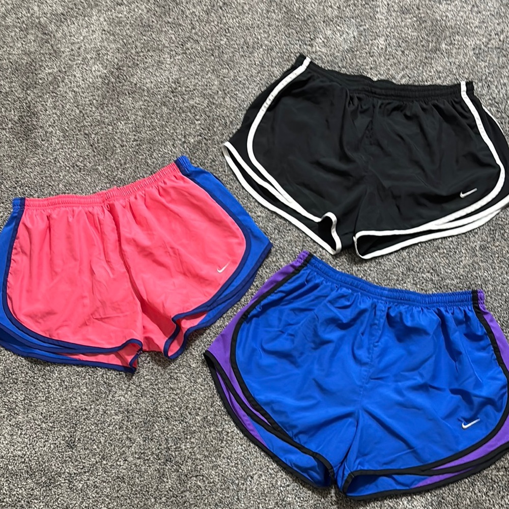 Nike Women's Athletic Shorts - Black, Pink, Blue